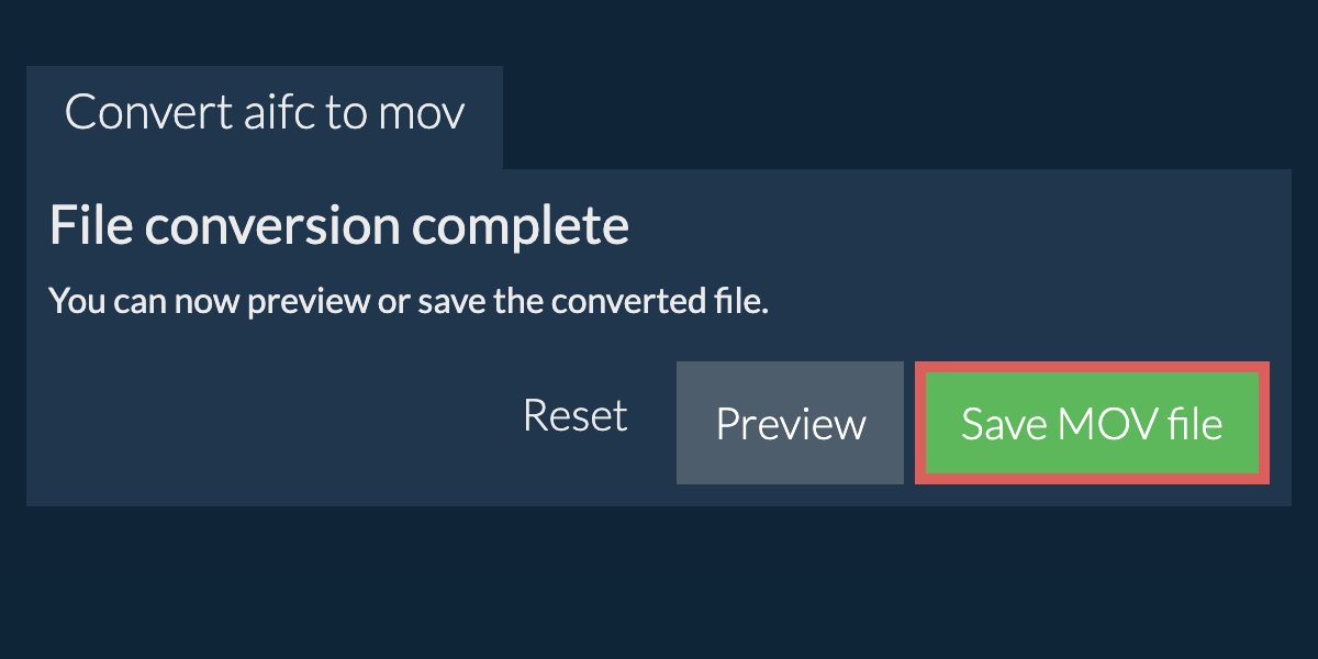 Convert to MOV