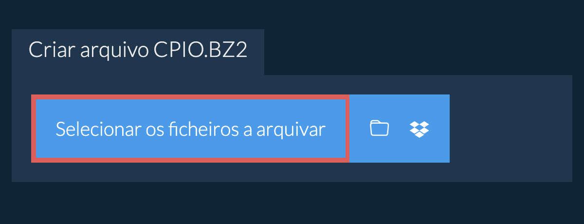 Criar arquivo cpio.bz2